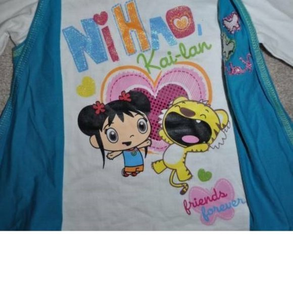 Girls Ni Hao Kai-lan Pants & Shirt 18 months FRIENDS FOREVER Leggings Top 2 Pc - Picture 3 of 5